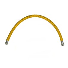 шланг в сборе гидропривода в желтой спиральной защите JCB [613/05400] 2SN, 1/2 BSP x 1100